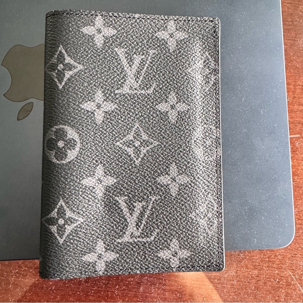 Louis Vuitton Monogram Eclipse Black Passport Holder M64501